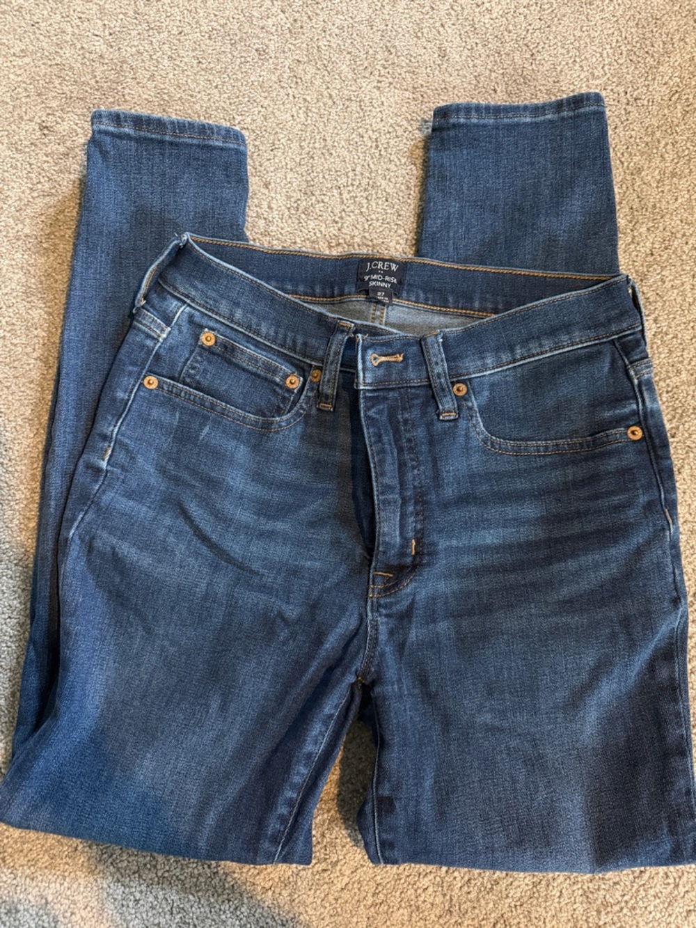 J. Crew Women's 9” Mid-Rise Skinny Jeans Size 27